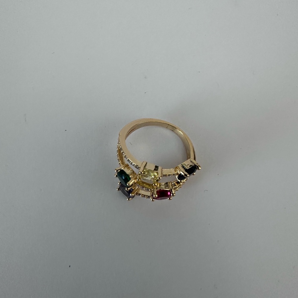 Multi-Stone Gold Ring - Picture 2 of 3